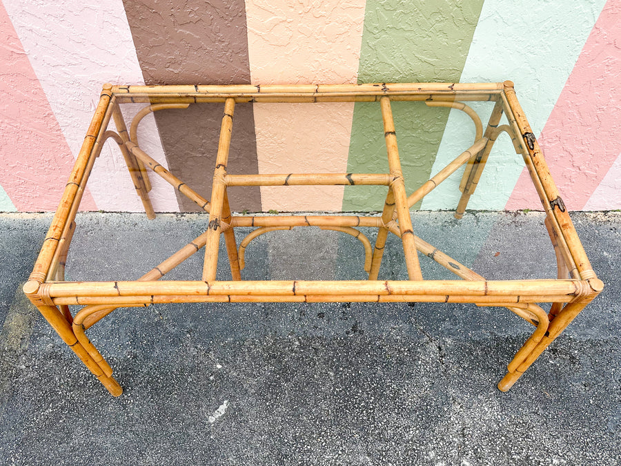 Old Florida Rattan Dining Table