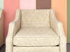 Pair of Butter Yellow Upholstered Chairs on Castors