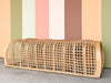 Sculptural Rattan Alligator Bench