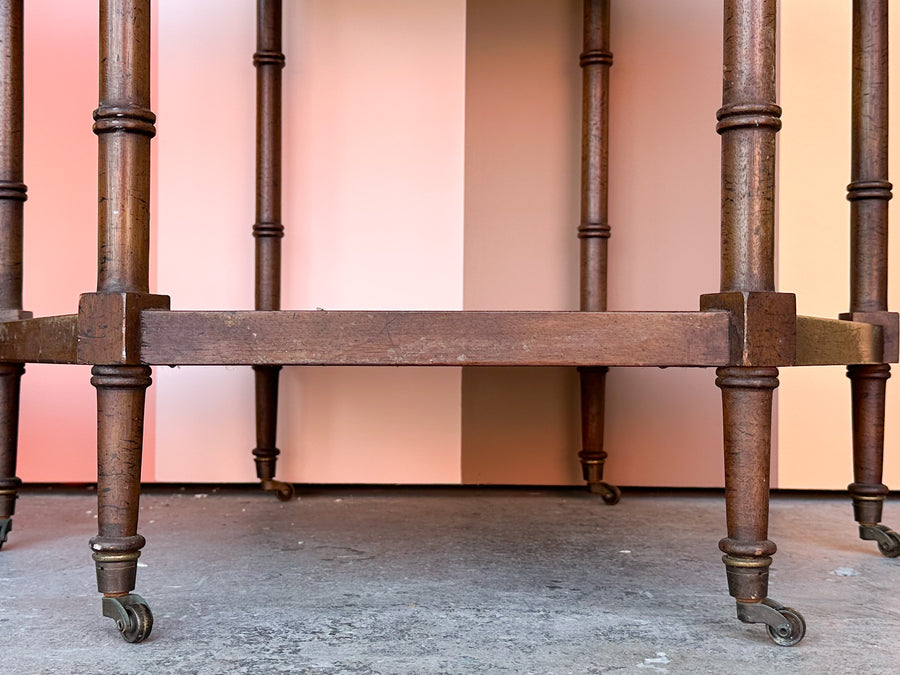Pair of Handsome Cane Side Tables