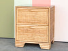 Island Style Rattan Wrapped Nightstand