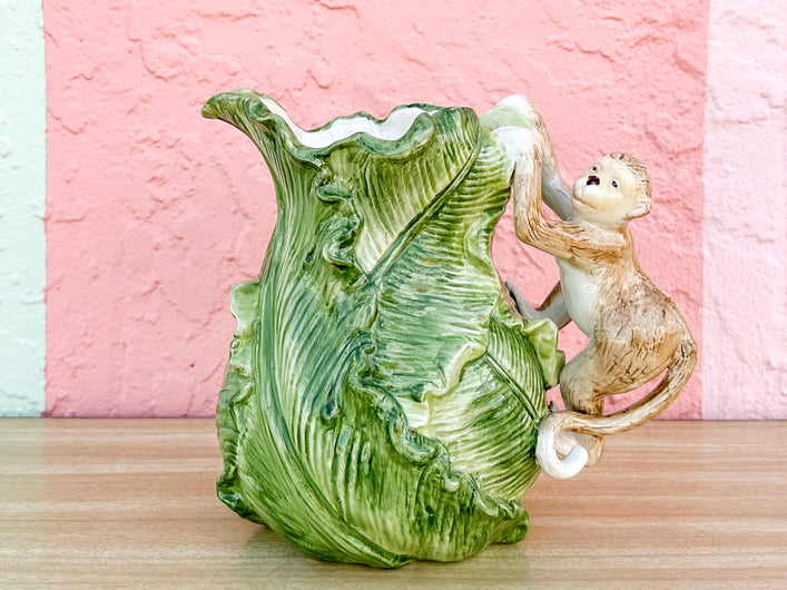 Monkey and Lettuce Leaf Pitcher