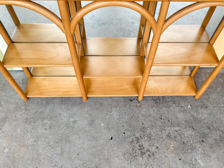 Mirrored Rattan Shelf