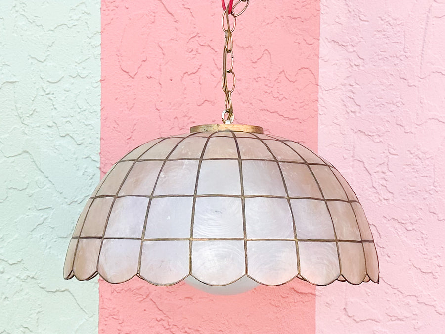 Cute Capiz Shell Light Fixture