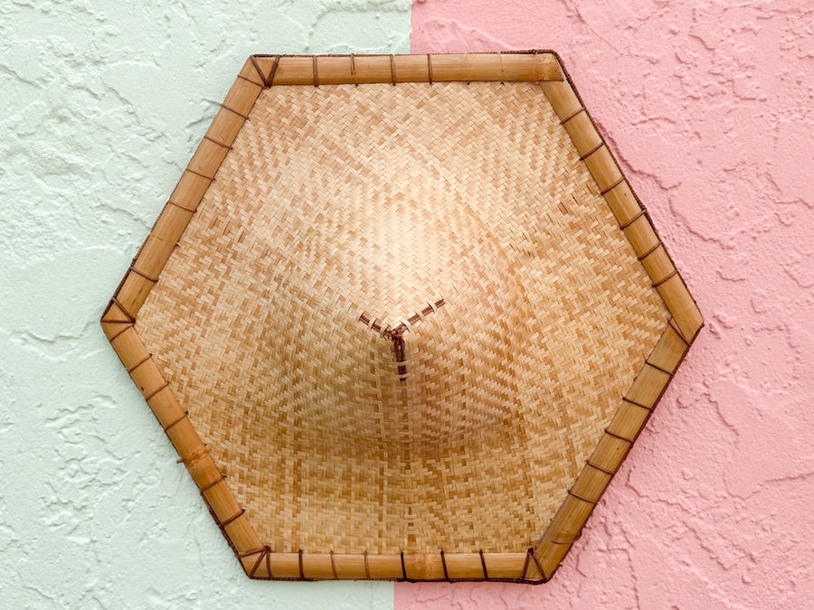Pair of Cane and Rattan Hats