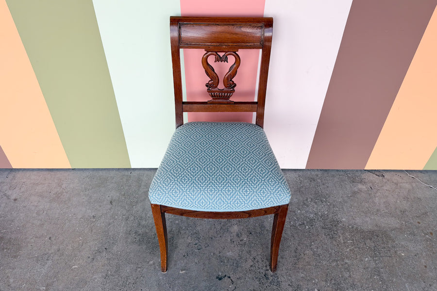 Handsome Wood Koi Fish Side Chair