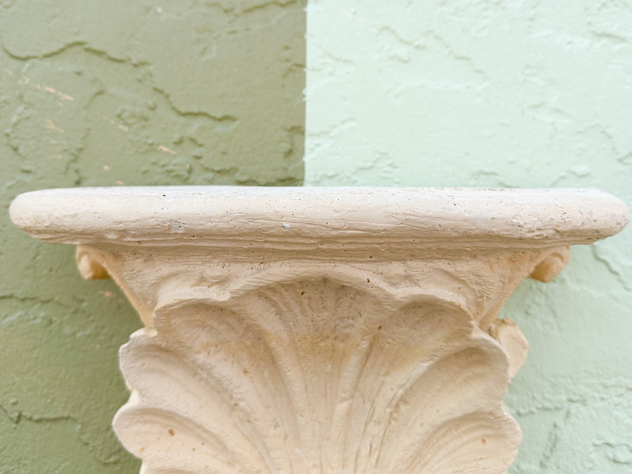 Pair of Plaster Shell Wall Shelves