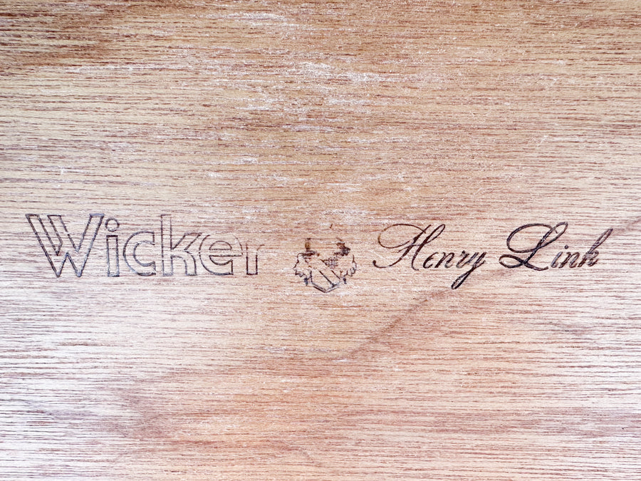 Pair of Henry Link Wicker Nightstands