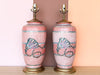 Pair of Pink Tassel Lamps