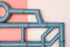 Sky Blue Faux Bamboo Pagoda Mirror