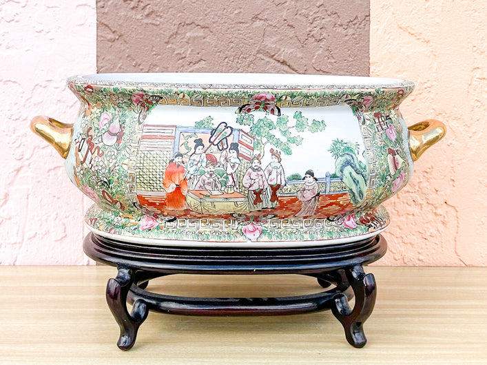 Colorful Chinoiserie Cachepot