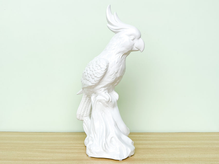White Ceramic Parrot