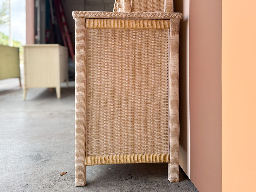 Henry Link Wicker Chest with Mirror