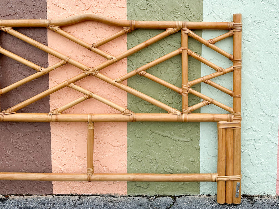 Rattan Fretwork Queen Headboard