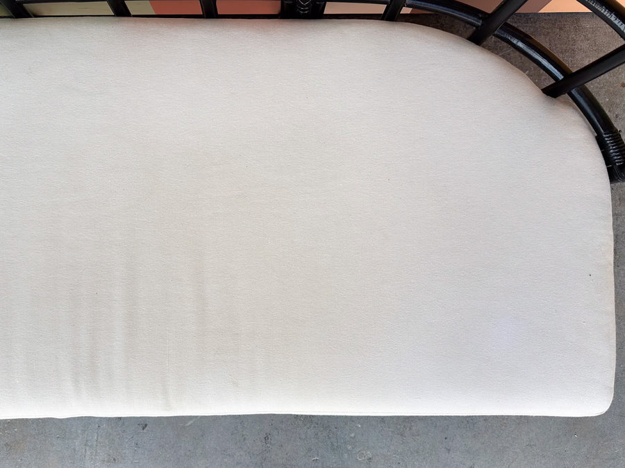 Curved Rattan Loveseat