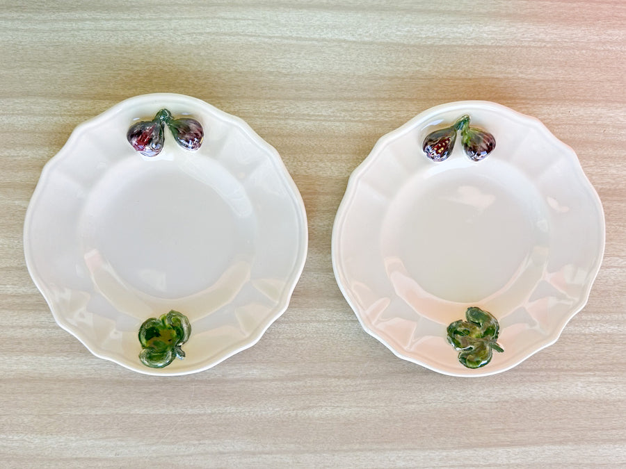 Set of Six French Paulette Quinson Salad Plates