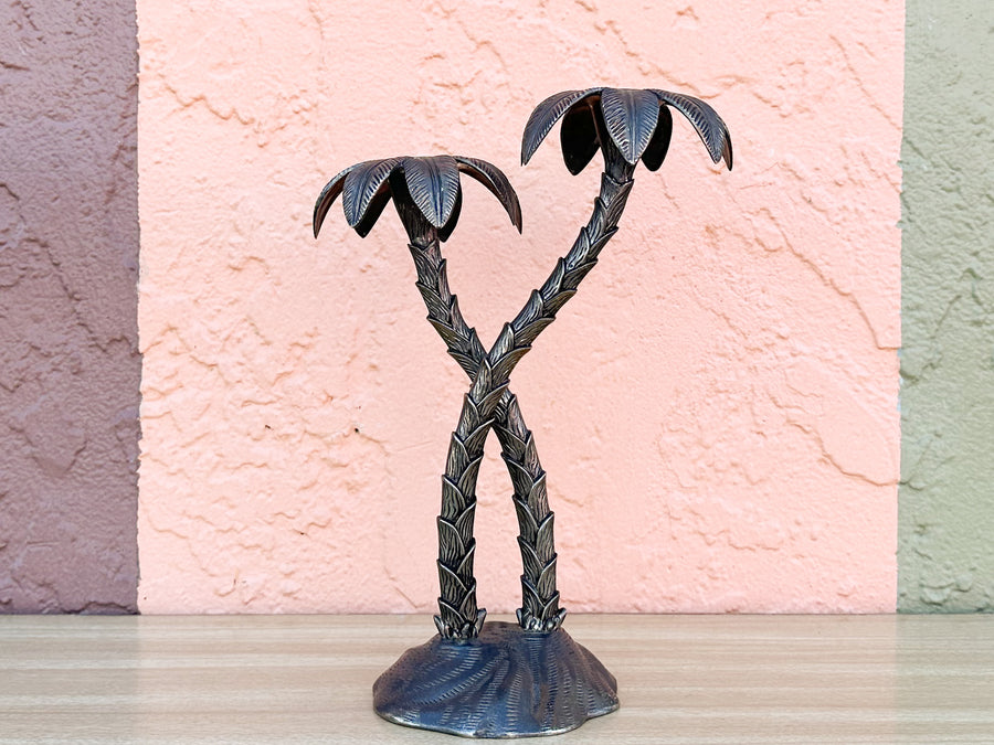 Pair of Palm Tree Candlesticks