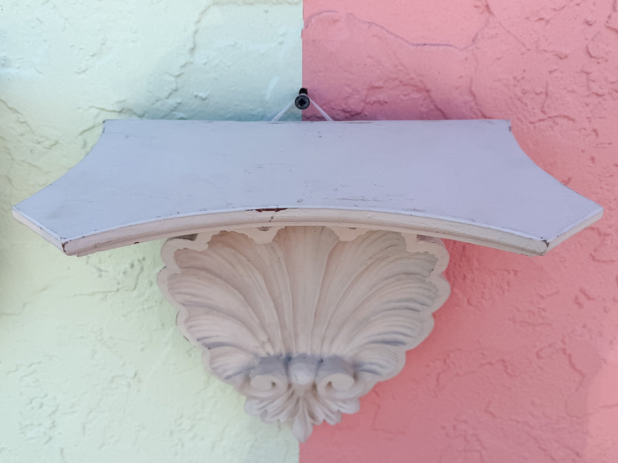 Pair of Large Shell Wall Shelves
