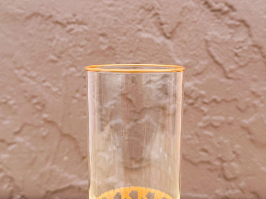 Set of Seven Faux Cane Glassware