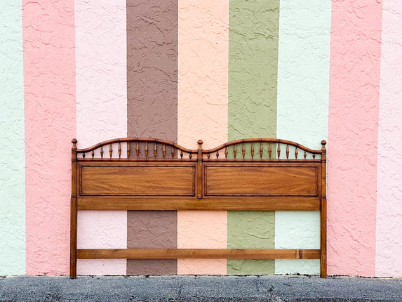 Handsome Thomasville Faux Bamboo King Headboard