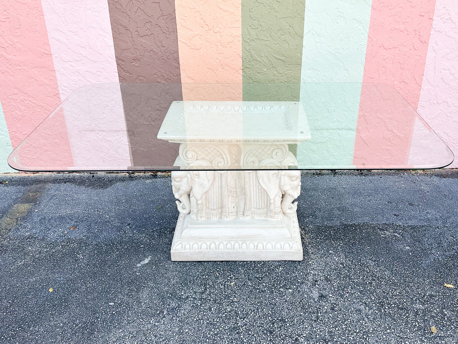Plaster Elephant Dining Table