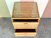 Island Style Rattan Wrapped Nightstand