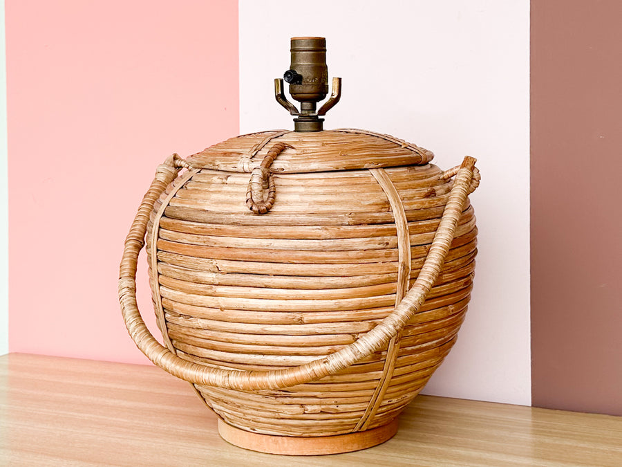 Pencil Reed Rattan Lamp