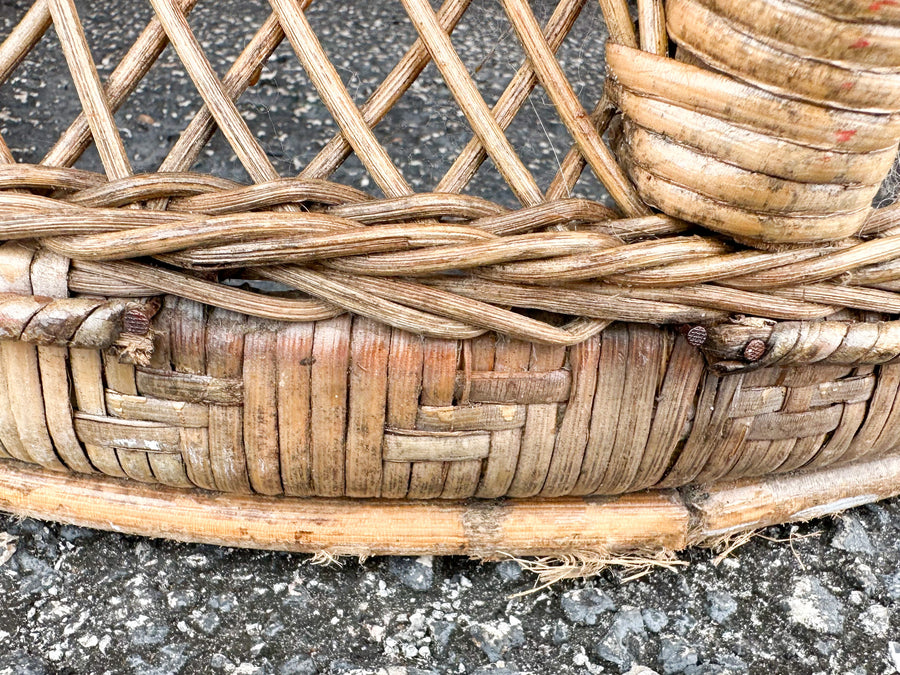 Natural Rattan Fiddlehead Peacock Chair