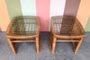 Pair of Rattan Wrapped Side Tables
