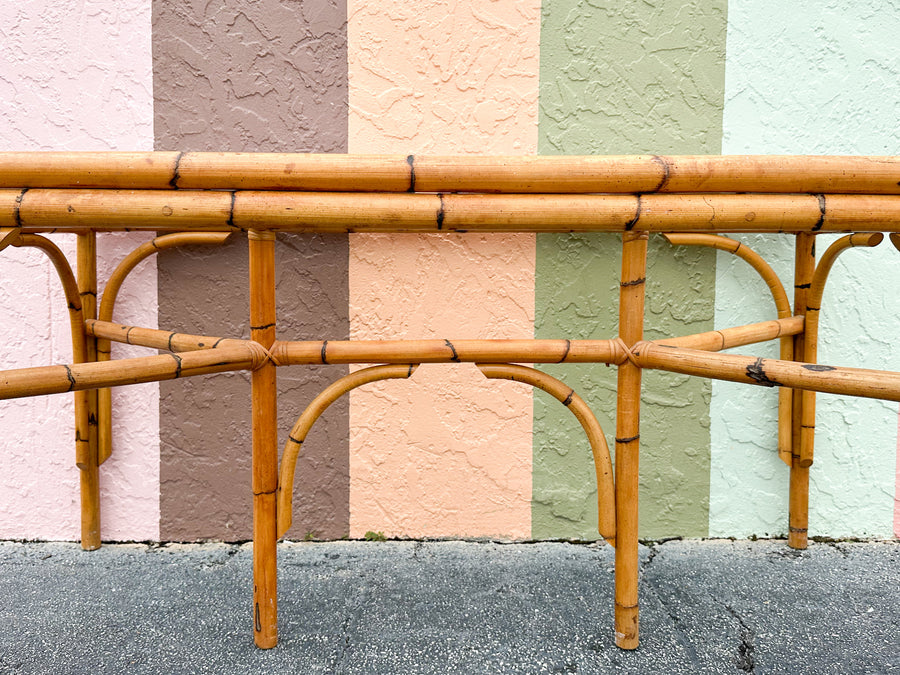 Old Florida Rattan Dining Table