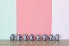 Set of Eight Pewter Monkey Placecard Holders