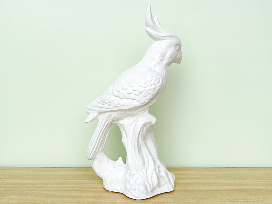 White Ceramic Parrot