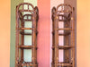 Pair of Handsome Rattan Etageres