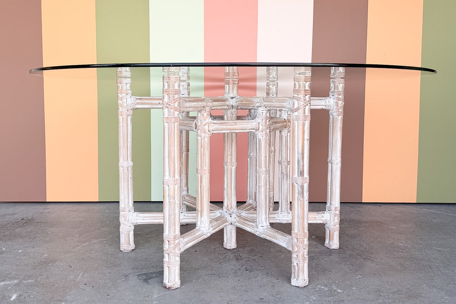 McGuire Style Bamboo Dining Table