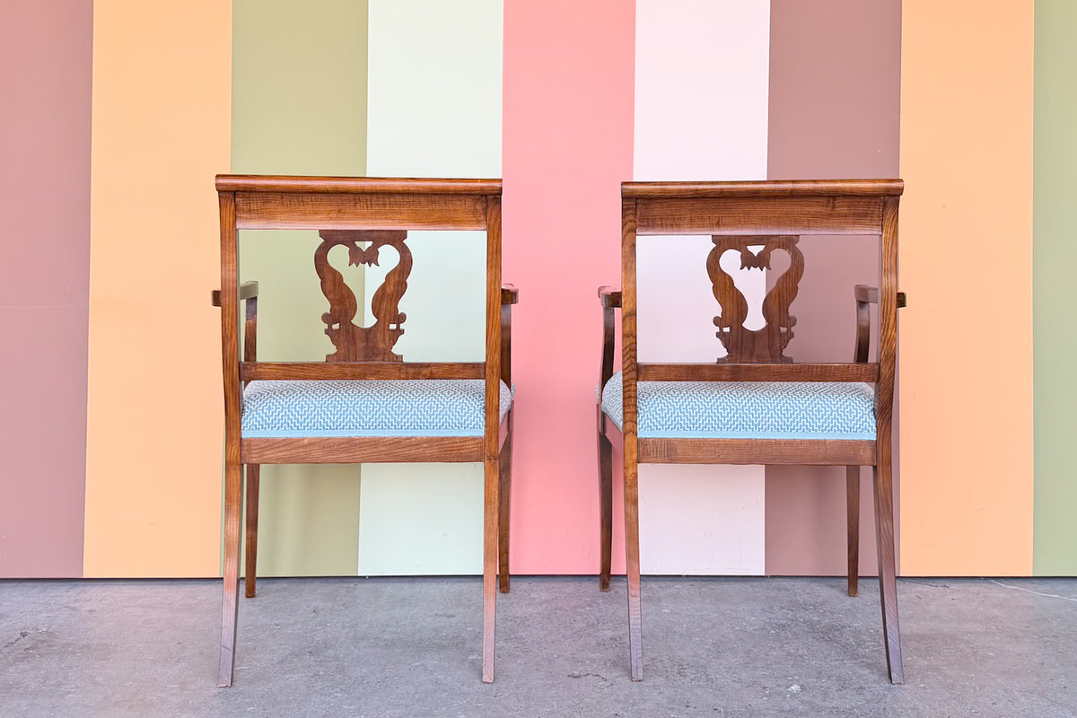 Pair of Handsome Koi Fish Arm Chairs
