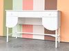 Custom Wood and Rattan Painted Desk