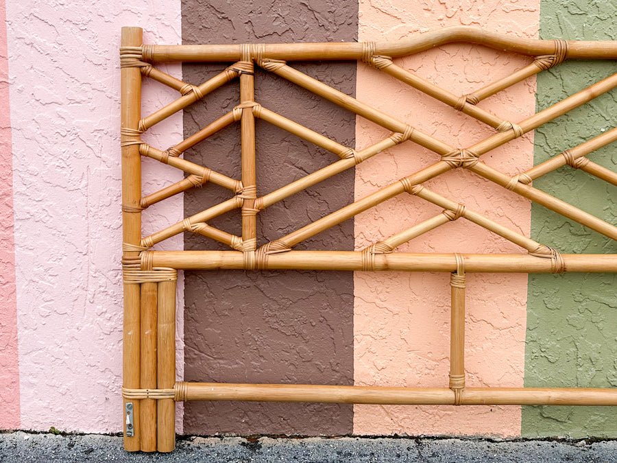 Rattan Fretwork Queen Headboard