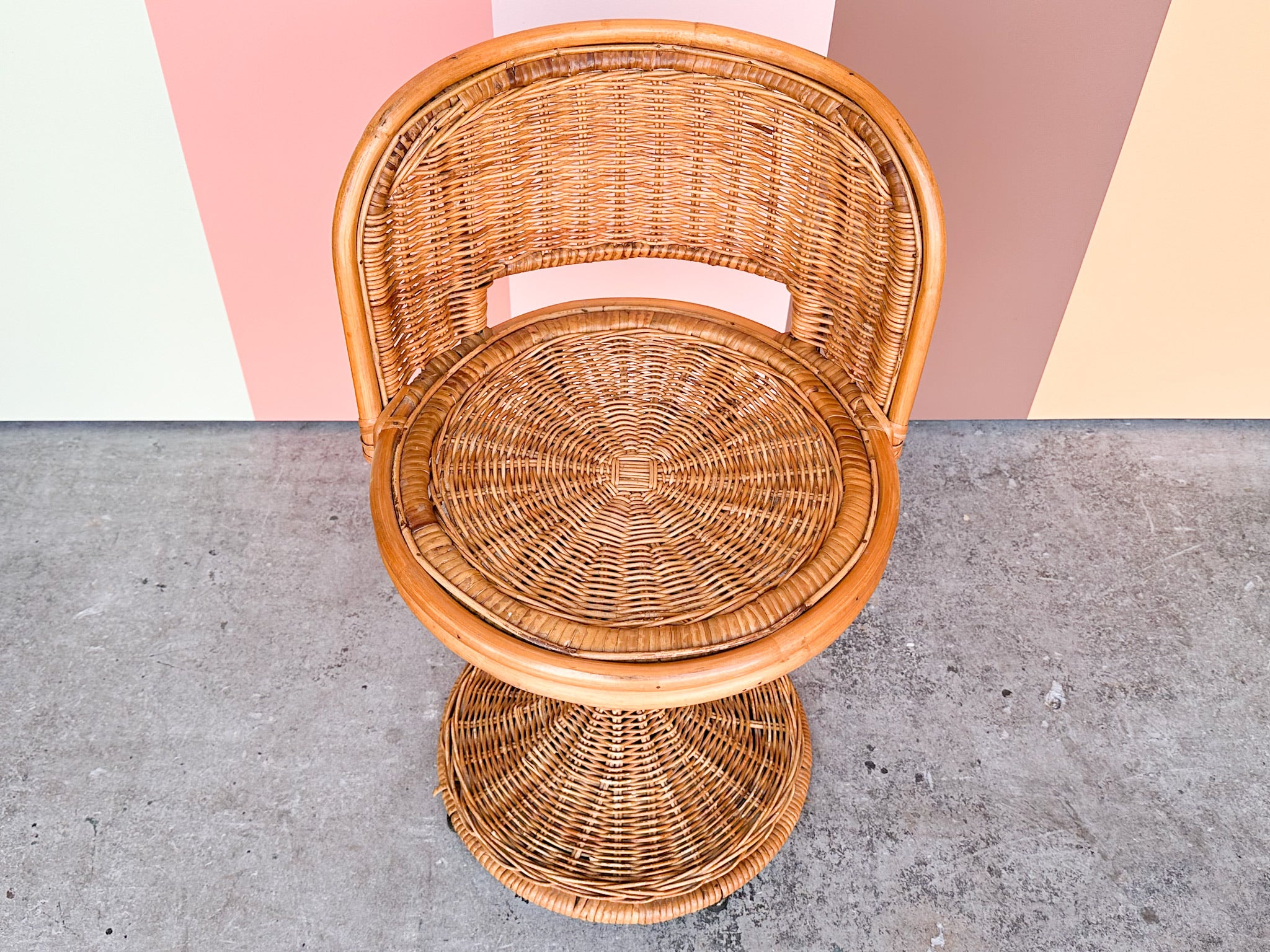 Rattan vanity chair discount
