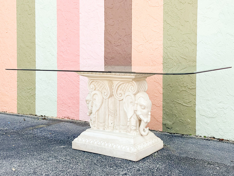 Plaster Elephant Dining Table