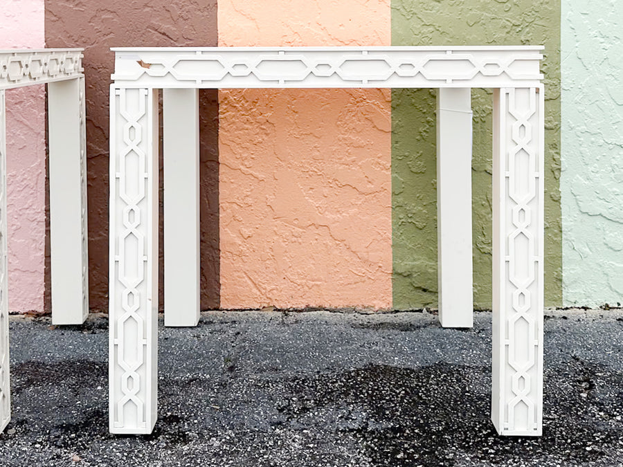 Pair of Fab Fretwork Side Tables