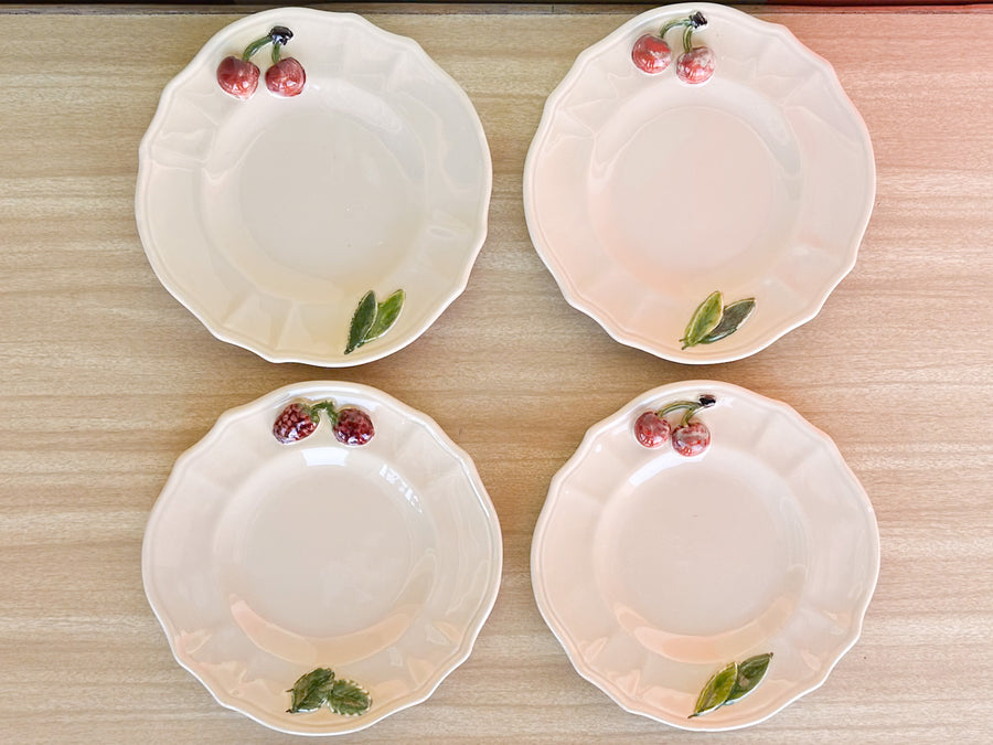Set of Six French Paulette Quinson Salad Plates