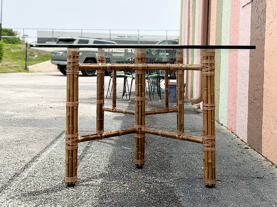 McGuire Rattan Dining Table