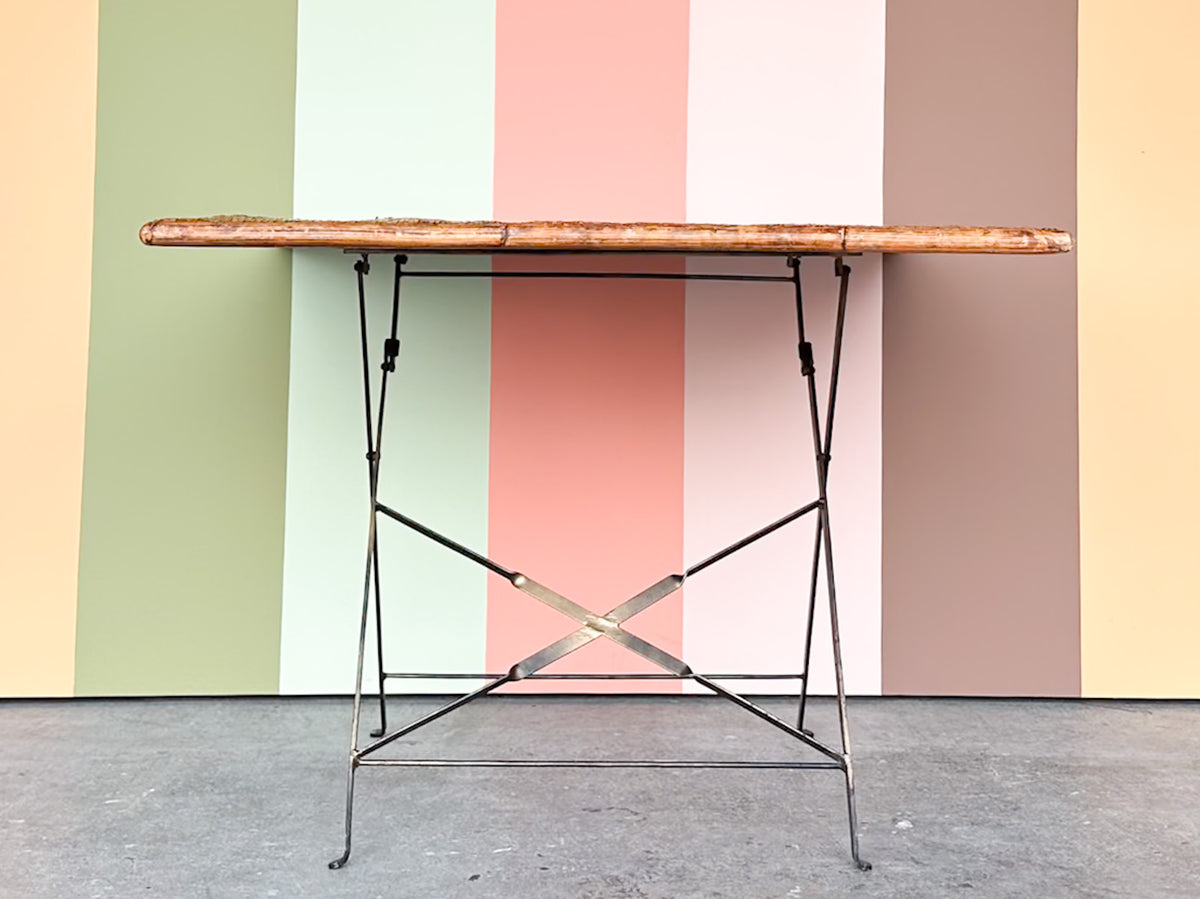 Woven Rattan Folding Game Table