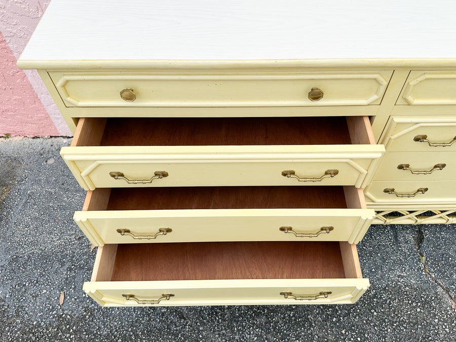 Yellow Ficks Reed Rattan Dresser