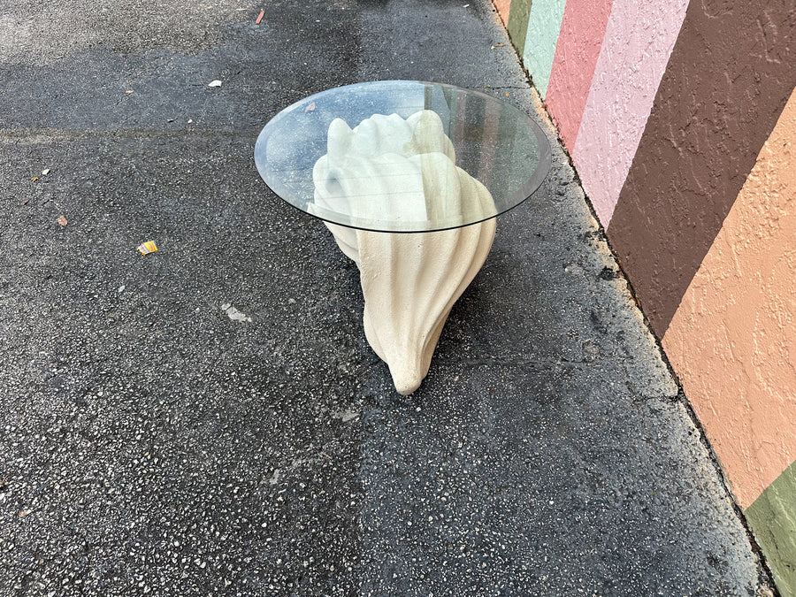 Plaster Conch Shell Coffee Table