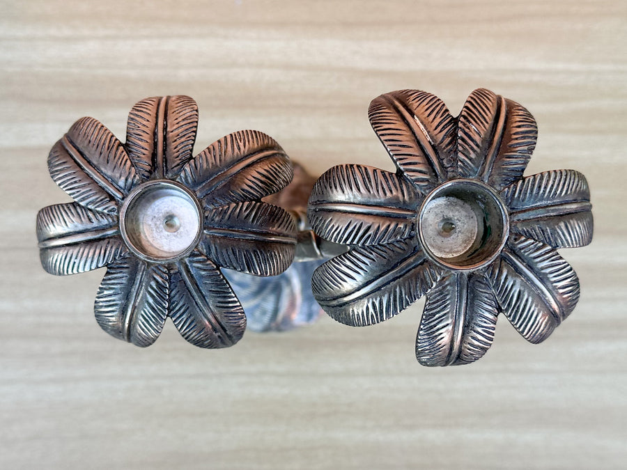 Pair of Palm Tree Candlesticks