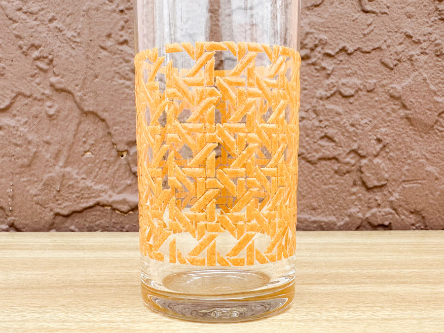 Set of Seven Faux Cane Glassware