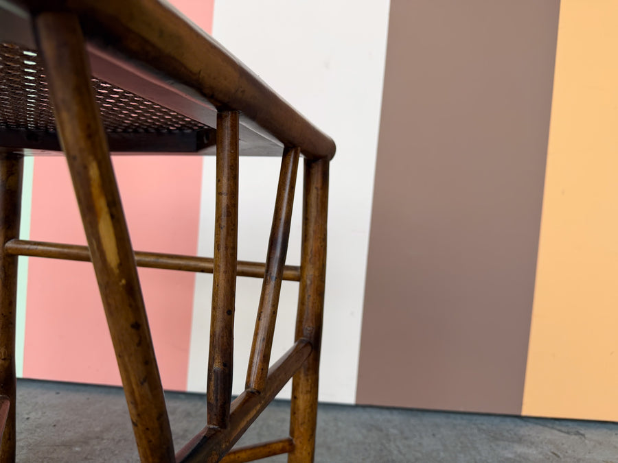 Handsome Tortoiseshell Rattan Desk Chair