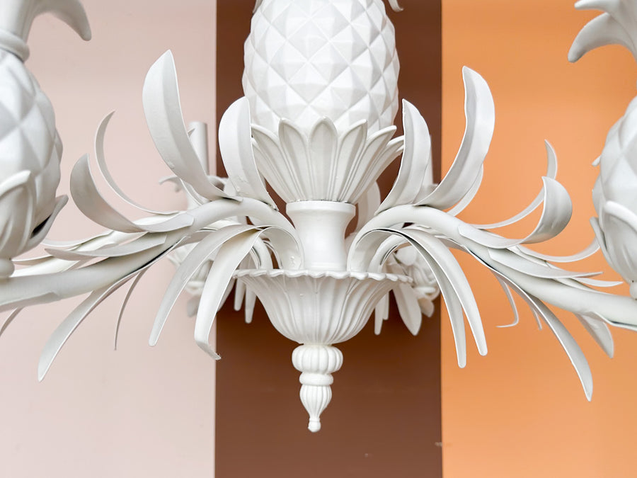 Newly Painted Tole Pineapple Chandelier