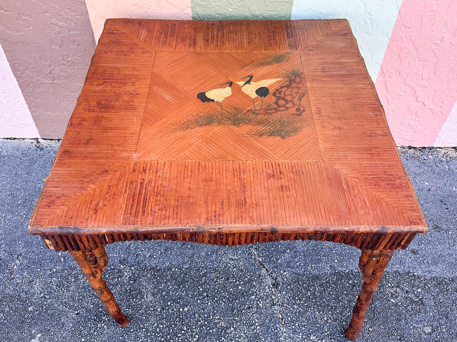 Hand Painted Bamboo Game Table